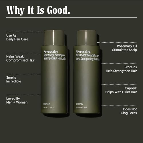 Nécessaire Rosemary Shampoo For Thinning Hair For Women And Men. Rosemary Oil, Ceramides + Proteins For Fuller Hair. Good For All Hair Types/Textures. 250 Ml / 8.4 Fl Oz thumb #2