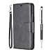 Produktbild Grandoin Hülle für Huawei Mate 20 Pro, PU Leder Etui Flip Cover Muster Book Case Schutzhülle Handytasche Handyhülle [Ständer Kartenfach] [Magnetverschluss] (Schwarz)