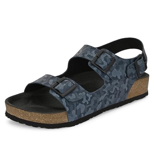 Image of Centrino Men's Berkin-Style Slip-On Sandals | Open Toe Design | Soft PU Footbed | Lightweight & Comfortable | Arch Support | On-Grip Sole | Casual Outdoor Wear (9215)