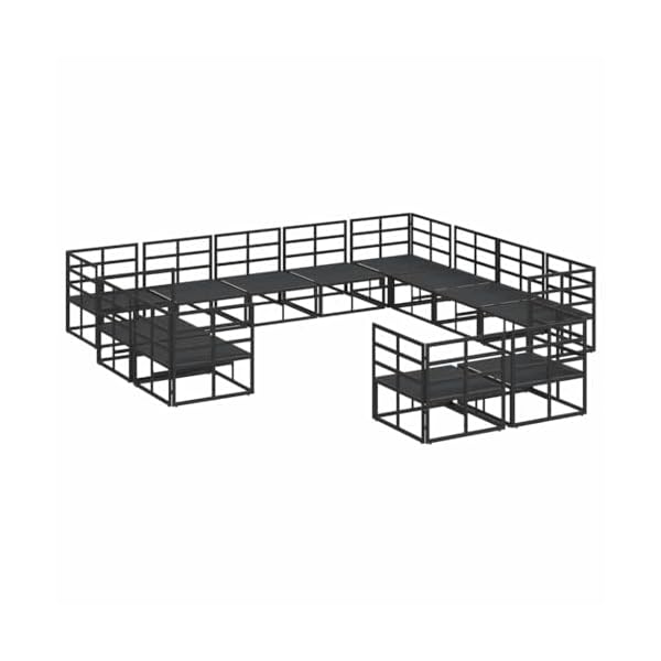 Patioco Modena Gartenlounge 12-teilig Aluminium Schwarz