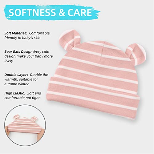 Pesaat Newborn Hospital Hat Preemie Boys Girls Beanie Solid Infant Baby Hats Autumn Winter (4Pack-F, Preemie) #TOP1