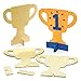 Baker Ross Trofeos de madera perfectos para bolsas sorpresa y para regalar como premio en concursos infantiles (pack de 6)