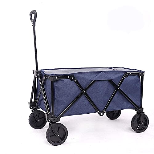 GODFSAHG Faltbarer Handwagen Bollerwagen Blau