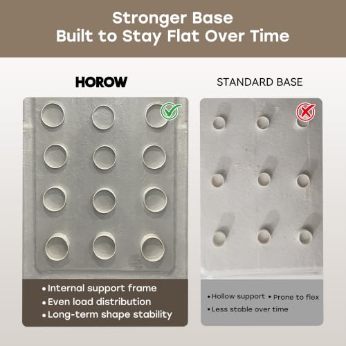 Image of HOROW 60 inch x 32 inch Shower Base, Right Drain Shower Pan, Low Profile Acrylic Base with Reinforced Fiberglass, Non-Slip Surface, Stainless Steel Drain Cover, Leak-Resistant for Bathroom