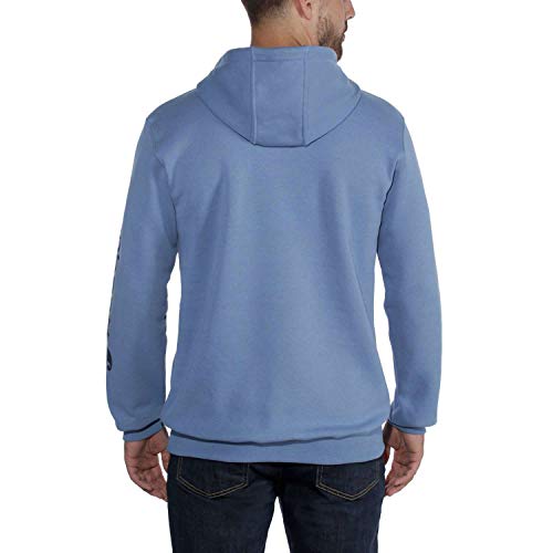 Image of Carhartt Men's Signature Sleeve Logo Midweight Sweatshirt Hooded