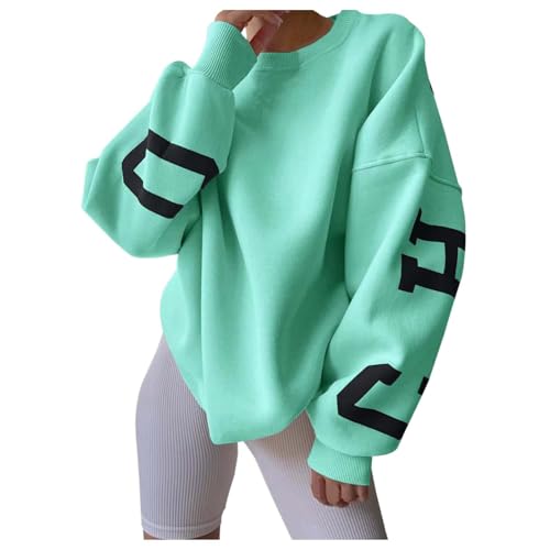 Hooded Sweatshirt Dresses for Women Christmas Sweater Dress Chunky Knit Jumpers Fleece Gilet Women Velvet Jackets for Women Womens Hoodies Size 14 Cable Knit Cardigan Faux Fur Coat (Mint Green, XXL)