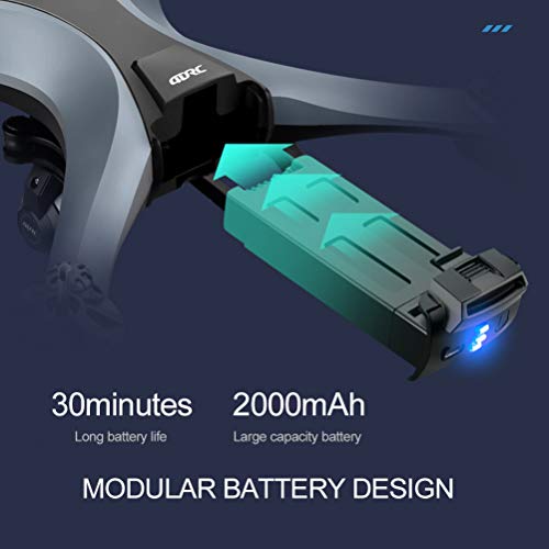 Alvhnt Portátil GPS FPV. Drone, GPS Drone com 6k câmera para adultos, 5g wifi Rc. Drone Quadcopter,