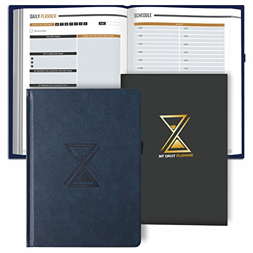 Timewise RC Undated - 90 Day Journal, Monthly Calendar, Week Planner with Daily Schedule and Productive Habit Tracker to Boost Productivity and Hit Goals - Blue