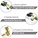 RTMMFG Self-Ignition Propane Soldering Torch Mapp Gas Welding Torch with Brass Head，Adjustable Swirl Flame Trigger one-touch Ignition, 5ft Hose
