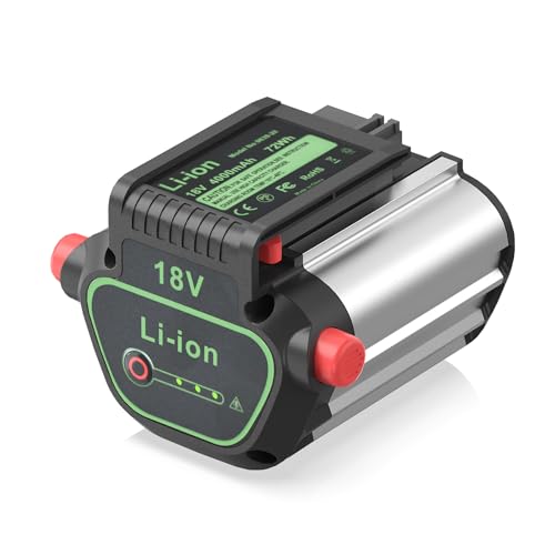18V 4Ah Ersatzakku für Gardena System Akku BLi-18 9839-20, Passend für die Heartbeat System 18 V Rasenmäher 5023 5039 Heckenschere 9837 9838 Regenfasspumpe 1749 Gebläse 9335 Trimmer 9823 9825 usw