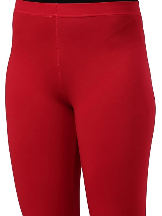Image of Women Cotton Solid Belt Ankle Length Legging Four Way Lycra Leggings