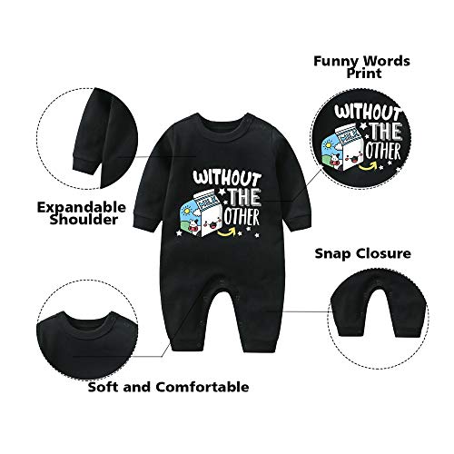 YSCULBUTOL Twins Bodysuits - Milk Infant Clothes Unisex Twin Baby Rompers With Hat2
