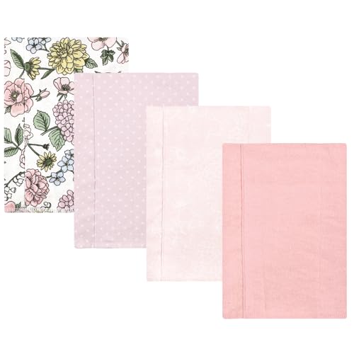 Luvable Friends Hudson Baby Flannel Burp Cloths 4pk, Vintage Floral