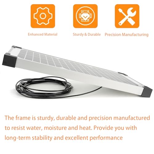 FOMIUZY 10W Solar Panel Kit FM123 Fit for Mighty Mule GTO PRO Gate Opener Parts MM571W MM371W 571W MM271 371 MM371W MM360 MM262 560 MM560 MM562 FM350 MM260 MM560 FM200 FM350 FM500 FM502 FM700 & More - Thumbnail 4