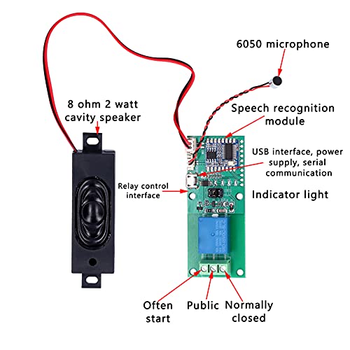 Módulo de voz HLK-V20 con palabra de activación personalizada para control inteligente 5