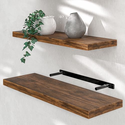 Casaria® Wandregal Holz Dunkle Eiche Regal mit Halterung 15kg Tragkraft Hängeregal Küche Wohnzimmer Flur Wand Schweberegal Bücherregal Regalbrett Schwebend 70cm Casaria® Wandregal Holz Dunkle Eiche Regal mit Halterung 15kg Tragkraft Hängeregal Küche Wohnzimmer Flur Wand Schweberegal Bücherregal Regalbrett Schwebend 70cm