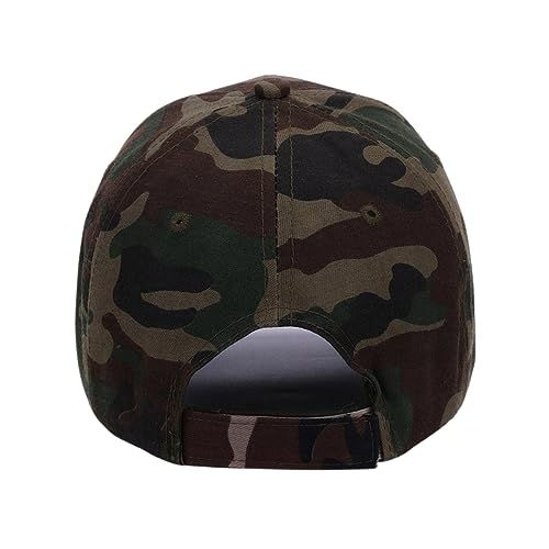 Boné Masculino Camuflado Aba Curva Águia Exército Americano