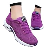 Verschluss: Schnürung Generisch Laufschuhe Damen Sportschuhe Luftpolster Turnschuhe rutschfeste Straßenlaufschuhe Sneaker Joggingschuhe Walkingschuhe Fitness Schuhe Schwarz Rosa Rot Orange Lila