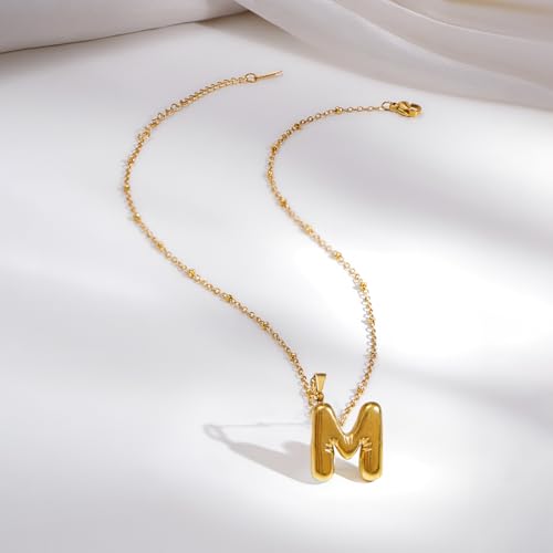 Image of Rubans Demi Fine Stainless Steel Alphabet Pendant CZ Gift for Women & Girls