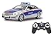 Produktbild JAMARA 405126 Mercedes-Benz E 350 Coupe Polizei Silber/rot 1:16 2,4G-deutsche Sirene, Alarmanlage, Start, Beschleunigungs, Brems, Zusperr-Ton, Hupe, Signalleuchte, 4 Geschwindigkeiten