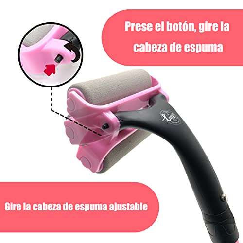 EASACE Applicatore di lozione per schiena e corpo, facile auto applicazione di doccia bagno doccia spazzola per bagno, crema per la pelle, abbronzatura(rosa) - 4