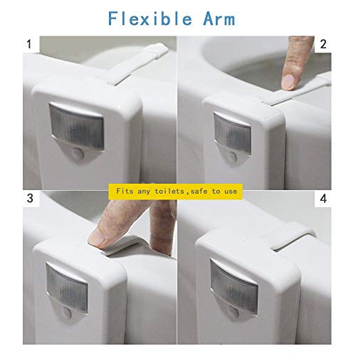 Chunace 16-Color Toilet Night Light, Motion Sensor Activated Bathroom Led Bowl Nightlight, Unique & Funny Gifts Idea For Dad Teen Boy Kids Men Women, Cool Fun Gadgets For Stocking Stuffers #TOP5