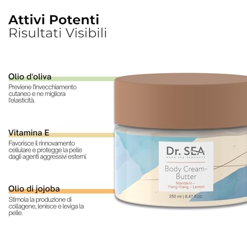 Dr. Sea - Burro Corpo Ultra-Idratante Mandarino, Ylang-Ylang & Limone - Nutre, Tonifica & Rivitalizza - Texture Ricca & Non Grassa - 250Ml - 3