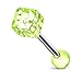 Produktbild PunkJewelry Piercing Zungenpiercing Barbell Würfel 316L Chirurgenstahl Farbe- Gelb