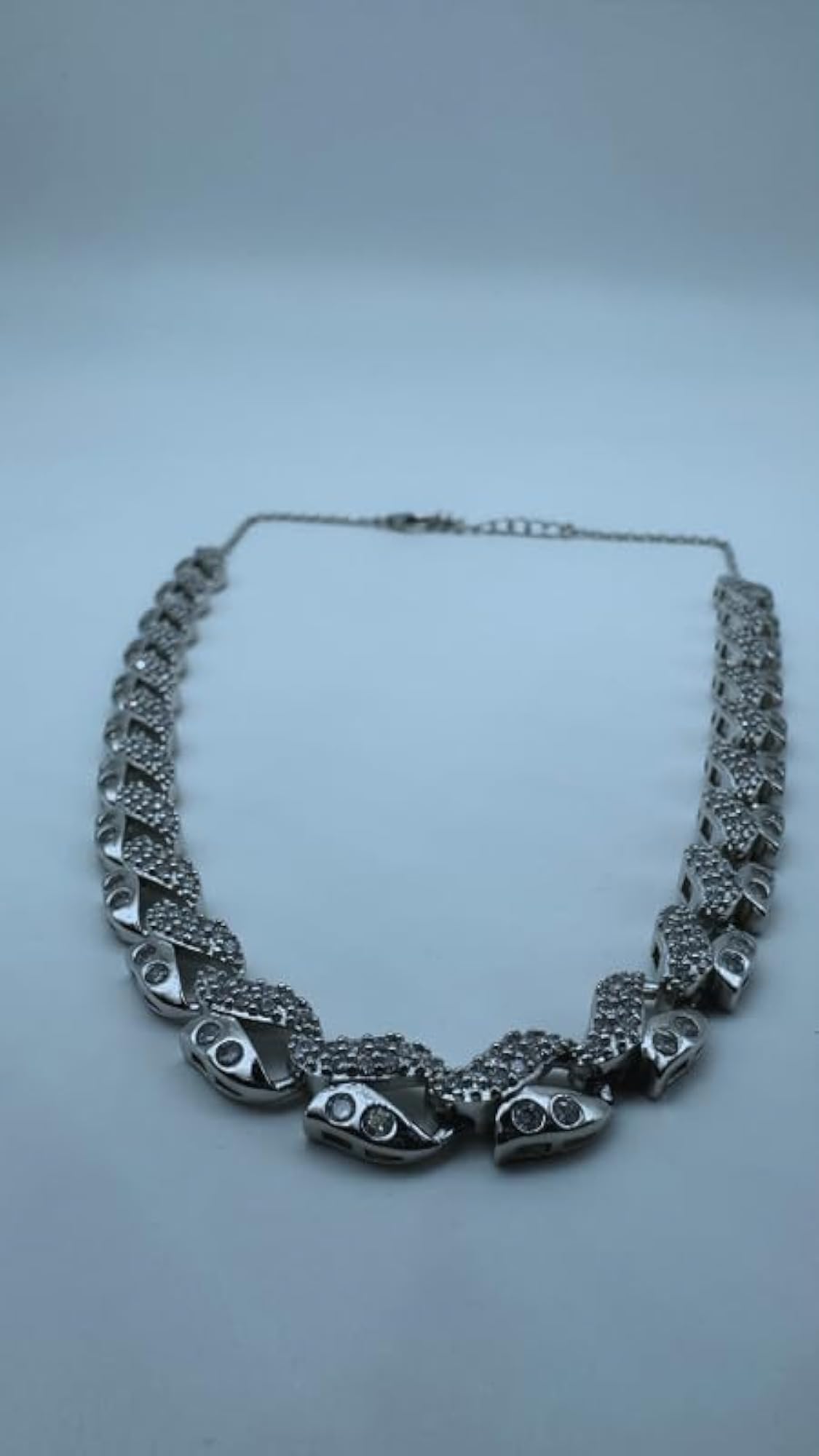 925 Sterling Silver Iced Out Cuban Link Chain Necklace for Women