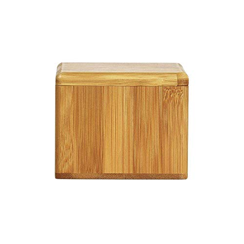 Kit 4 Saleiro Porta Sal Com Tampa Giratória Em Bambu Welf