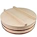 Kichgather Wooden Sushi Rice Bowl with Lid Hangiri Sushi Oke Sushi Rice Mixing Tub (13 “ with lid)