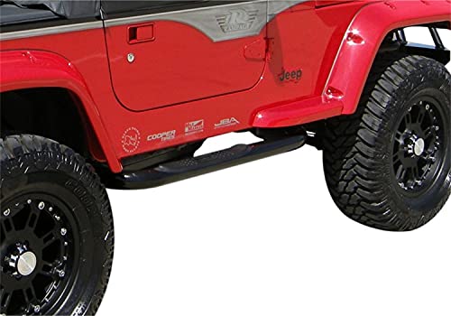 Barras de estribo para Jeep Wrangler, acero negro, par miniatura 2