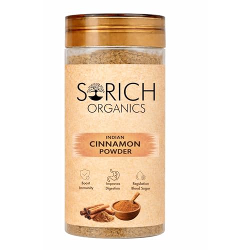 Image of Sorich Organics Indian Cinnamon Powder (Dalchini) 100g | Cinnamon for Tea, Coffee & Cooking | Supports Digestion, Metabolism & Daily Wellness | Dalchini for Kitchen & Herbal Use