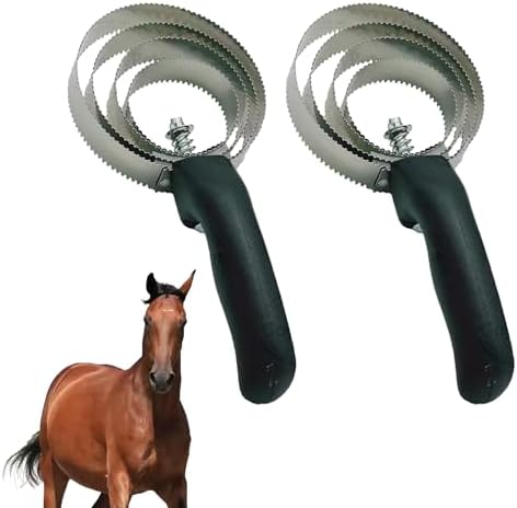 Étrille à Vache 6 Tours En Acier Inoxydable - Pour Chevaux, Bétail, Démêlage Et Gratage