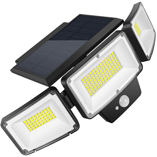 CINOTON Solar Lights Outdoor 181 LED 1200Lm Solar Flood Lights Outdoor Motion Sensor Lights IP65 Waterproof Solar Security Lights Motion Outdoor for Porch Yard Garage Patio 1-Pack