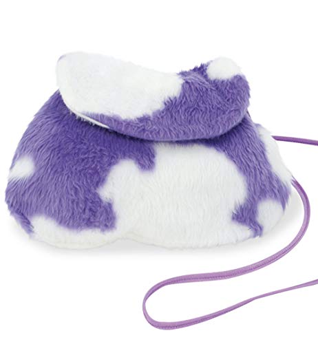 Preisvergleich Produktbild KarnevalsTeufel Plüschtasche, Verschiedene Designs, Umhängetasche, Tier-Prints, Accessoire, Ergänzung zu Ihrem Kostüm, Handtasche, Tasche, große Auswahl (Kuh Lila)