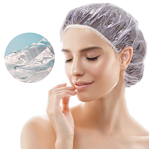 Fascigirl 100 STKS Wegwerp Douchemuts Waterdichte Creatieve Doorzichtige Plastic Elastische Douchemuts Badmuts… - Image 7