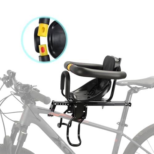 Siège Vélo Enfant Avant – Pour Enfants 2-5 Ans (jusqu'à 22 Kg), Fixation Guidon, Amovible, VTT/Vélo Route
