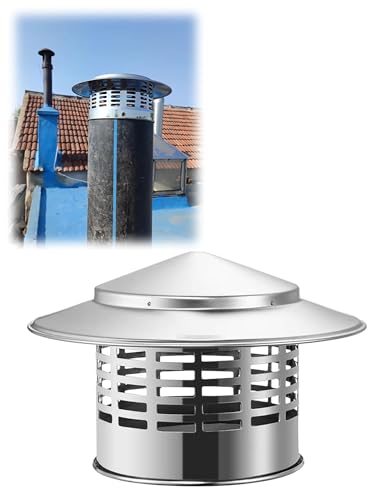 Remate de chimenea de acero inoxidable para evitar entrada de lluvia en conductos de tejado 2