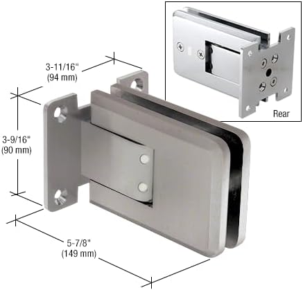 CRL Brushed Nickel Atlas Series All Glass Door Hinge