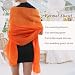 RIIQIICHY Stola Damen Festlich für Abendkleid Hochzeit Orange Schal Tücher Schultertuch Sommer