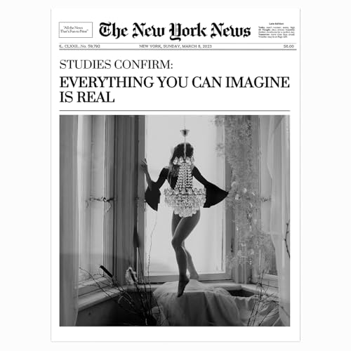 Funny Girly Newspaper Print Art,Trendy Wall Art Poster,Girly Inspo Wall Art,Newspaper Aesthetic Prints, Magazine Bar Cart Print,Retro Girly Dorm Apartment Living Room Decor24x36inch Unframed