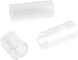 Qiilu Guitar Slide Finger Set for Electric & Acoustic Guitars - 3 Premium Glass Slides for Enhanced Performance
