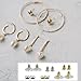 Mevodeata Earring Backs 6 Styles 170 Pcs, Hypoallergenic Metal, Bullet Shape Safety Earring Backs Replacements for Earring Studs Hoops