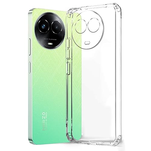 Image of Fashionury Shockproof Back Cover for Realme Narzo 60X 5G | Raised Bumps for Camera & Screen Protection | Ultra Clear Soft Silicone Back Cover Case for Realme Narzo 60X 5G