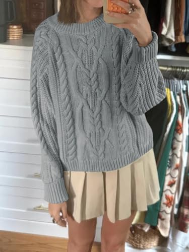 Image of Cicy Bell Womens Oversized Cable Knit Sweaters Fall Chunky Pullover