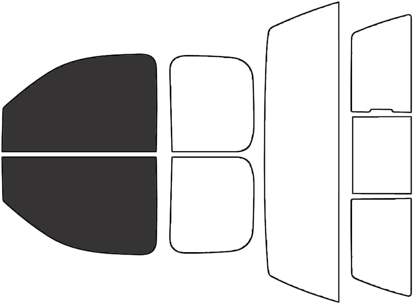 Rvinyl Window Tint Kit Compatible with Chevrolet Silverado 2007-2013 2 Door - Black 20% - Single Ply No Bubble Film - Do it Yourself Vehicle Front Precut Kit