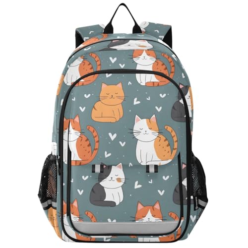 Sac à dos pour ordinateur portable enfants motif chat mignon pour l'école