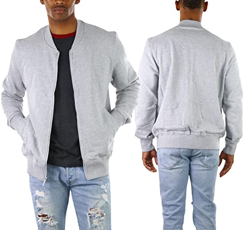 ToBeInStyle Men's Year Round Timelessly Classic Terry Bomber Jacket2