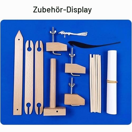 Weberei-Set – verstellbare Handstrickmaschine für Tapisserie-Kunst, maximale Webbreite 20 cm, ideal für Untersetzer, Tischsets und Stoffbeutel